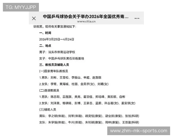 2026年羽毛球全国青训营优秀营员国际交流行程公示,羽毛球省青年队 2026年羽毛球全国青训营优秀营员国际交流行程公示,羽毛球省青年队
